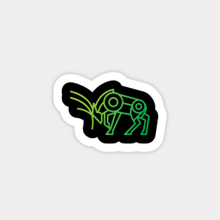 geometric green deer Sticker